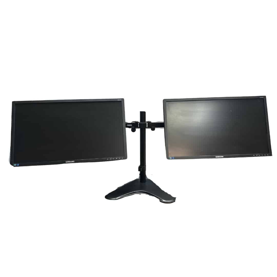 0.30631900 1781104094.jpg Samsung Dual Monitor Bundle S24E450 24" 1080p LED Monitor Black Used Fair Condition - Image 1