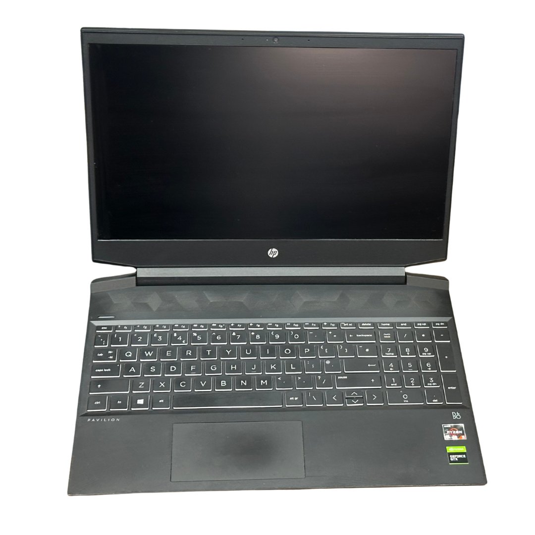 0.98382000 1785766578.jpg HP Pavilion 15" NVIDIA GeForce 1650 AMD Ryzen 5 4600H 500GB SSD / 16GB RAM Black Gaming Laptop Used Good - Image 1